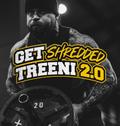 Lihaksikas mies treenaa salilla tankosoutua – Get Shredded Treeni 2.0 rasvanpolttoon suunniteltu saliohjelma.