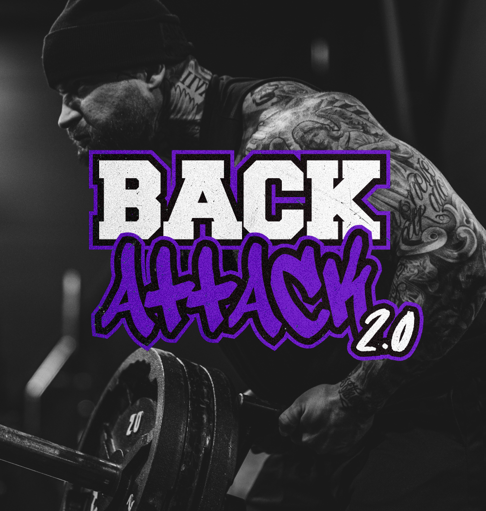 Mies tekee voimakasta soutuliikettä tangolla – Back Attack 2.0 selkälihaksiin keskittyvä treeniohjelma lihaskasvuun.